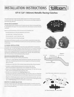 Tilton clutch installation guide, page 1