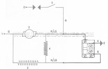 Windscreen wiper motor and switch schematic 