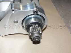 Starter motor removed from vernier plate