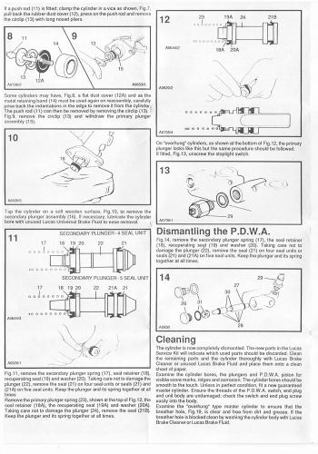 Brake master cylinder overhaul instructions, page 2