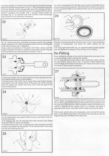 Brake master cylinder overhaul instructions, page 4