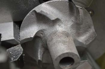 Machining impellor blade tips