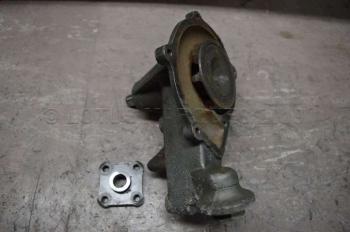 Drive flange removed from bearing spindle