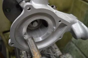 Machining damaged Lotus Esprit water pump