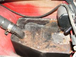 Rusted out fuel tank