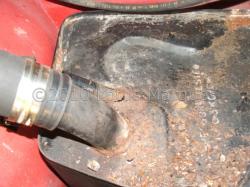 Corrosion caused by water soaked foam