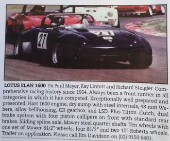 Lotus Elan race car